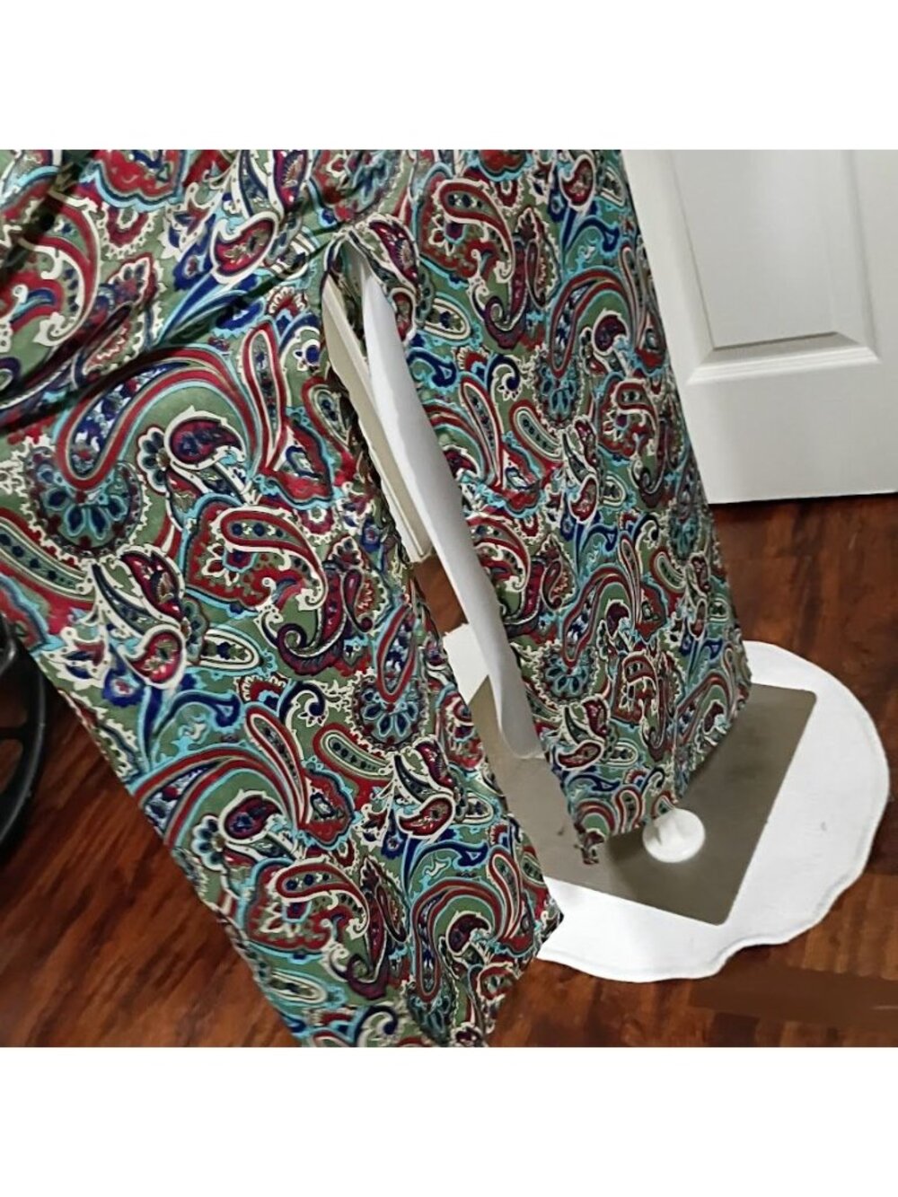 Earthbound Paisley Print Maxi Dress Boho V-Neck Elastic Waist XL - Picture 4 of 14